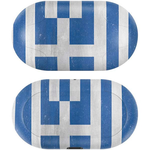 Greece Flag Distressed Galaxy Buds Skin